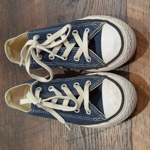 Converse Asox Core Kids Lace Up Low Top Canvas Sneakers In Navy Little Kids 13